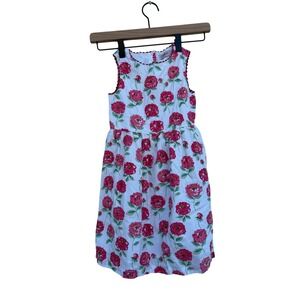 Cath Kidston Cath Kids London Floral Dress with Red Trim, sz‎ 4-5 years